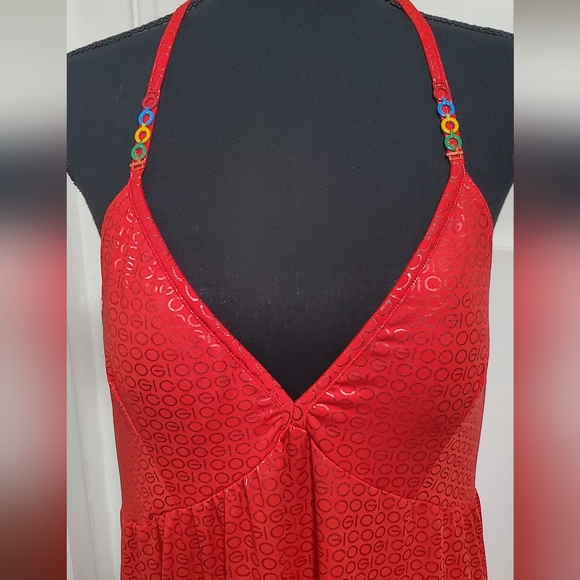 Vintage Coogi Red Halter Backless Dress sz XL - Picture 2 of 9